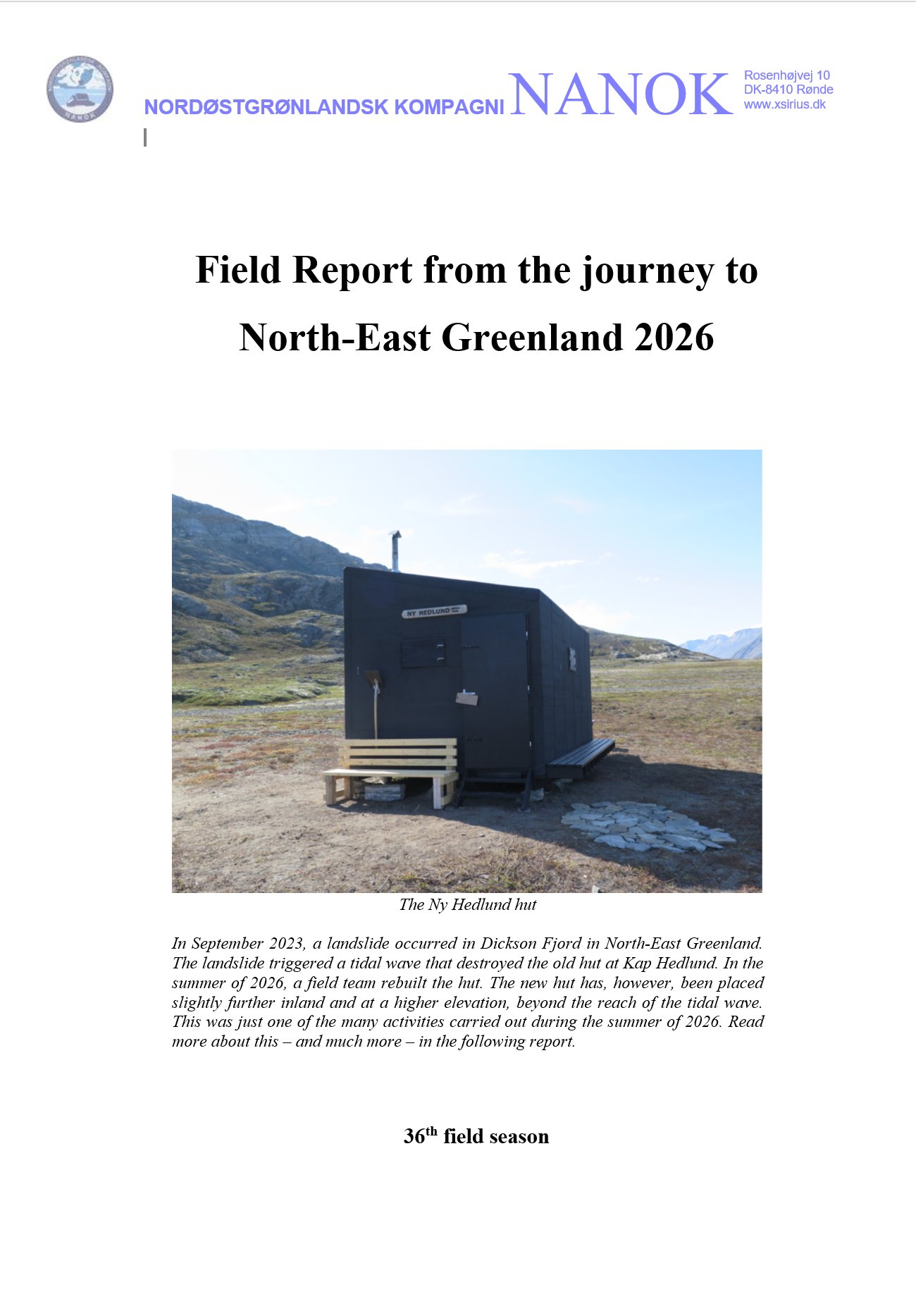 Nanok field report 2026